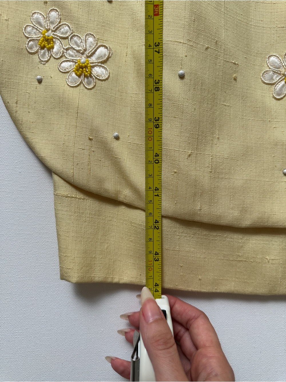 Vintage Sacks Fifth Avenue Yellow Floral Cocktail Dress - Picture 6 of 7